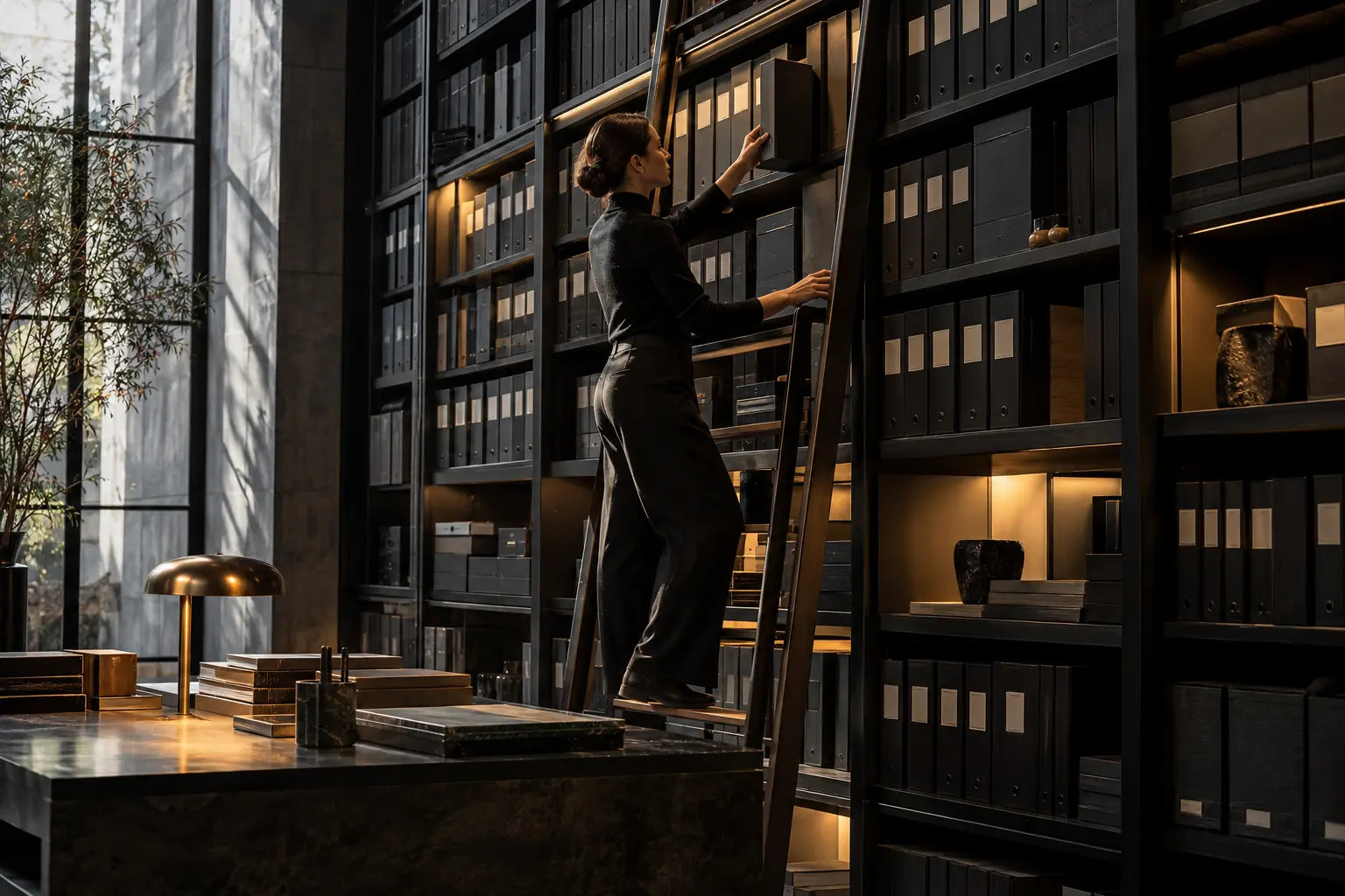 Structured physical archive in a contemporary operations room